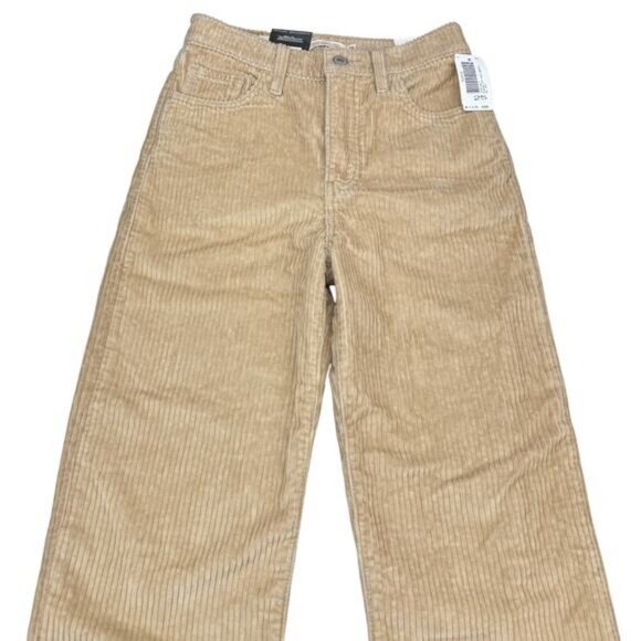 Levi's Ribcage Straight Ankle Ribbed Corduroy Pants In Granola Size 25 - Picture 4 of 9